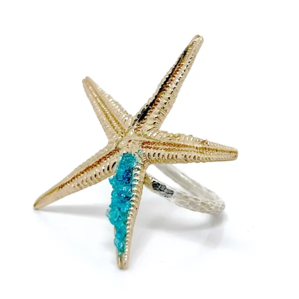 Δαχτυλίδι Αστερίας με Κρυστάλλους D1017 Geode