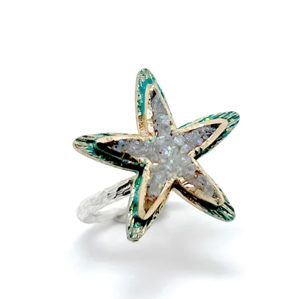 Δαχτυλίδι Αστερίας με Κρυστάλλους D1071