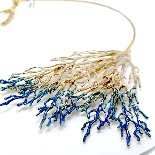 Χειροποίητο Κολιέ Κοράλλι από Ορείχαλκο K1003M