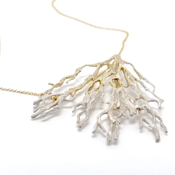 Κολιέ Κοράλλι από Ορείχαλκο K1004