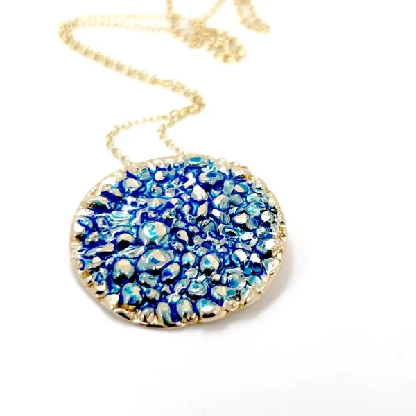 Χειροποίητο κολιέ από ορείχαλκο με πατίνα K1011m