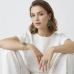 Σκουλαρίκια The Ginkgo Series S1194 - Verdigris
